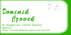 dominik czovek business card