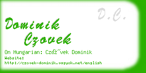 dominik czovek business card